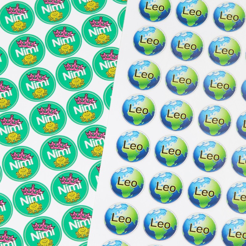 Pyöreä - Ympyrän muotoinen nimikointitarra